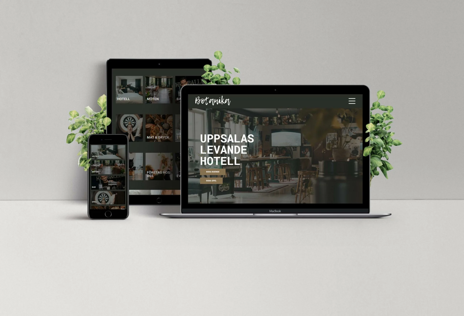 Hemsida till Hotell Botanika